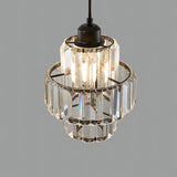 Luminaire Suspension ronde à couches en cristal