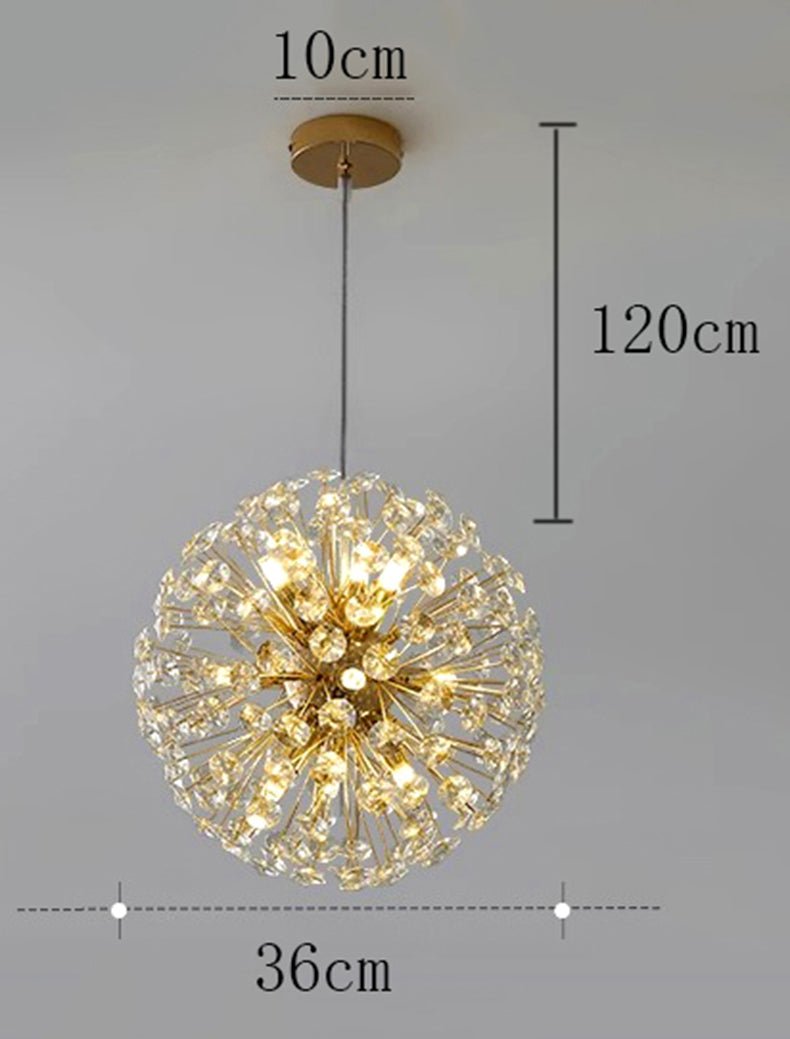 Lustre - Suspension Rond en Cristal Moderne