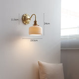 Applique Murale Dorée et Céramique Blanche