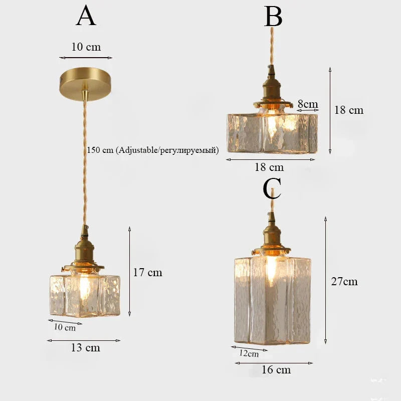 Suspension Luminaire Moderne Rétro Cubique