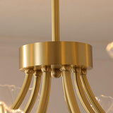 Lustre Fleures En Verre Elégant