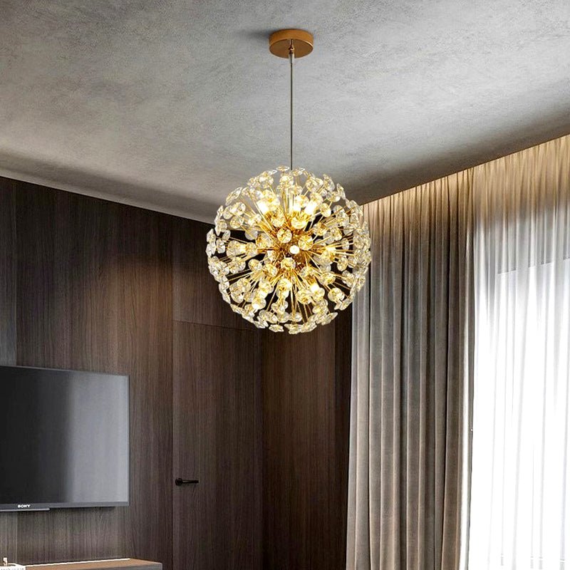 Lustre - Suspension Rond en Cristal Moderne