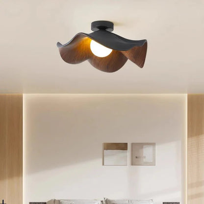 Plafonnier Fleure de Lotus en Bois