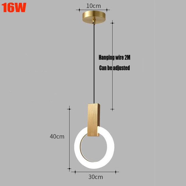 Suspension Luminaire Anneau Nordique Led