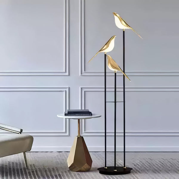 Lampadaire Créatif Noire Sculpturale