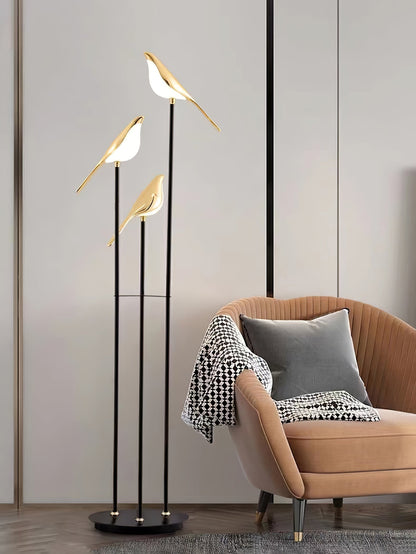 Lampadaire Créatif Noire Sculpturale
