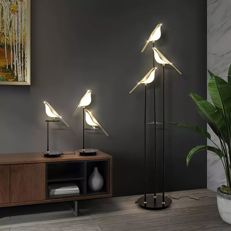 Lampadaire Créatif Noire Sculpturale
