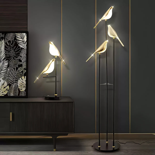 Lampadaire Créatif Noire Sculpturale