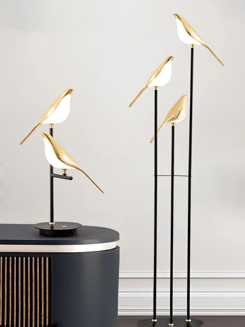 Lampadaire Créatif Noire Sculpturale