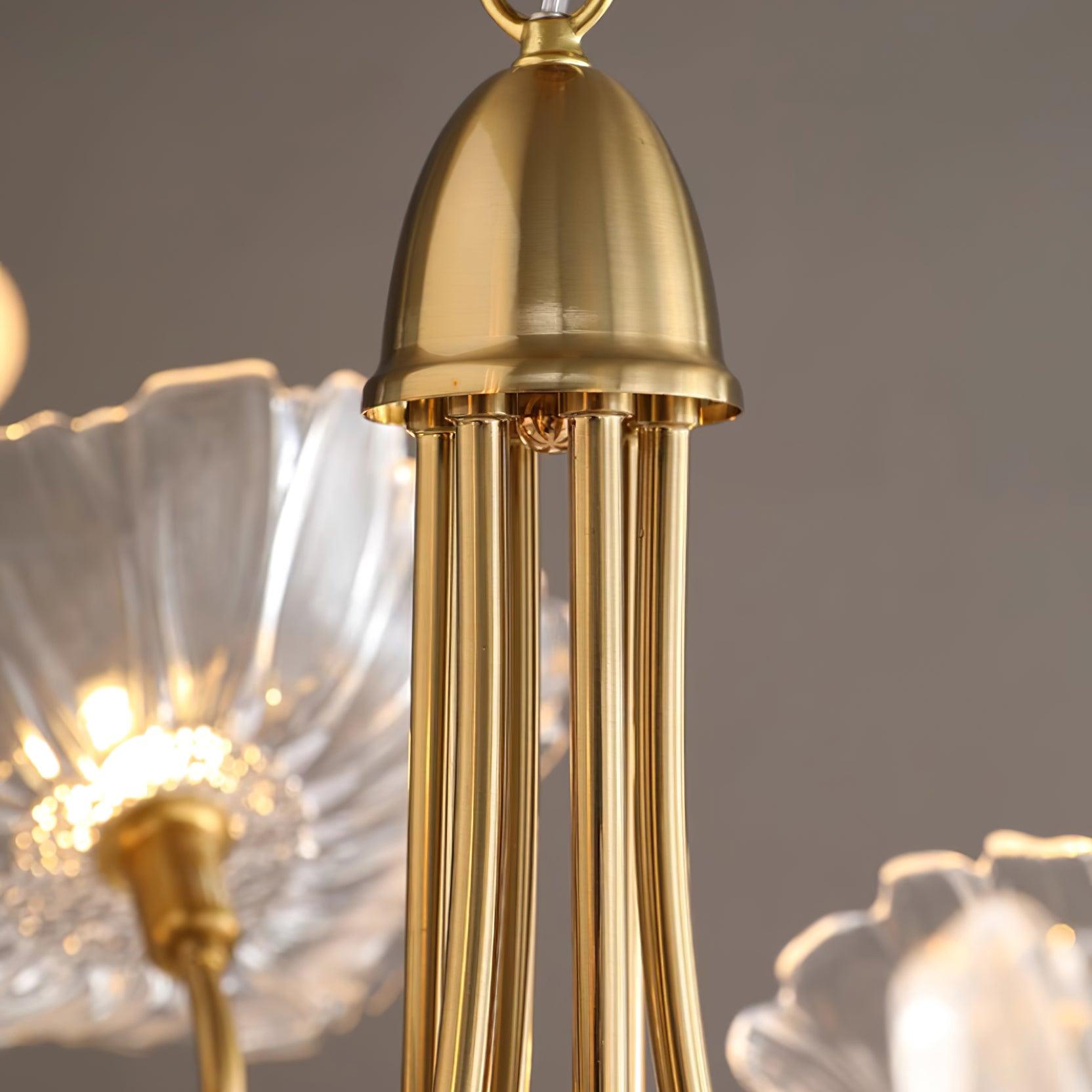 Lustre Fleures Vintage En Verre