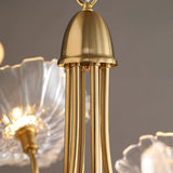 Lustre Fleures Vintage En Verre