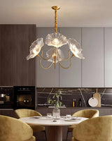 Lustre Fleures Vintage En Verre
