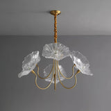 Lustre Fleures Vintage En Verre