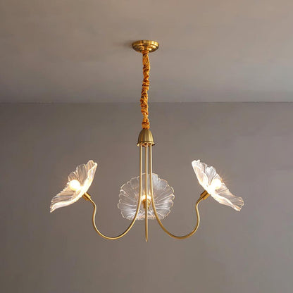 Lustre Fleures Vintage En Verre