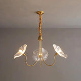 Lustre Fleures Vintage En Verre