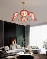 Lustre Fleures Vintage En Verre