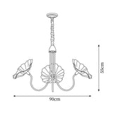 Lustre Fleures Vintage En Verre