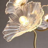 Lustre Fleures Vintage En Verre