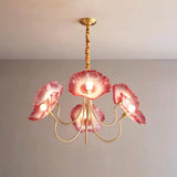 Lustre Fleures Vintage En Verre
