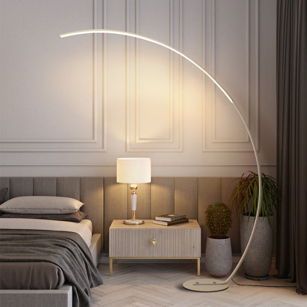 Lampadaire Arc Urbain en Métal Brossé