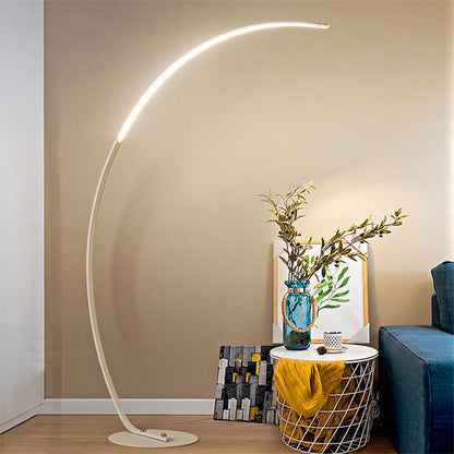 Lampadaire Arc Urbain en Métal Brossé