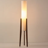 Lampadaire Noyer Sur Pied Bois Massif Épuré