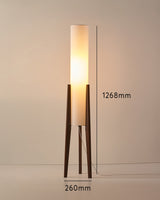 Lampadaire Noyer Sur Pied Bois Massif Épuré
