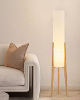 Lampadaire Noyer Sur Pied Bois Massif Épuré