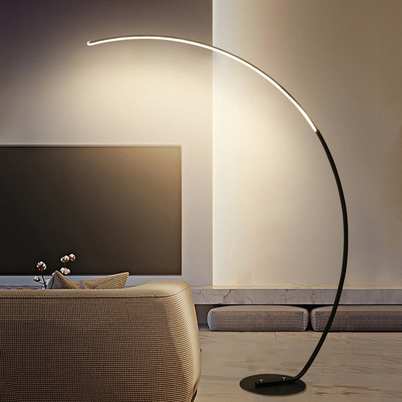 Lampadaire Arc Urbain en Métal Brossé