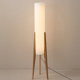 Lampadaire Noyer Sur Pied Bois Massif Épuré