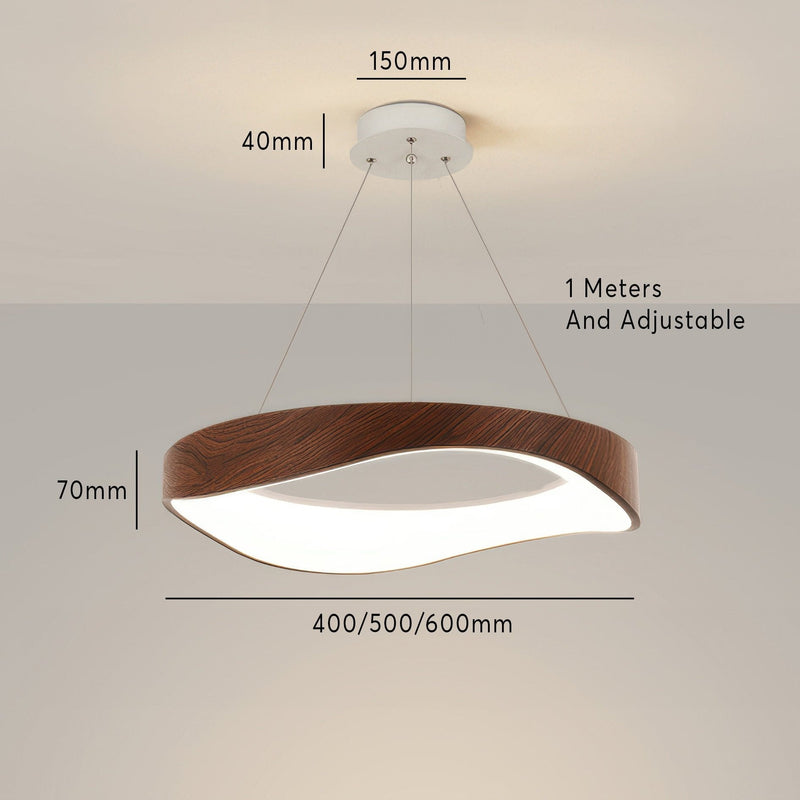 Suspension Luminaire Aesthetic En Bois Led