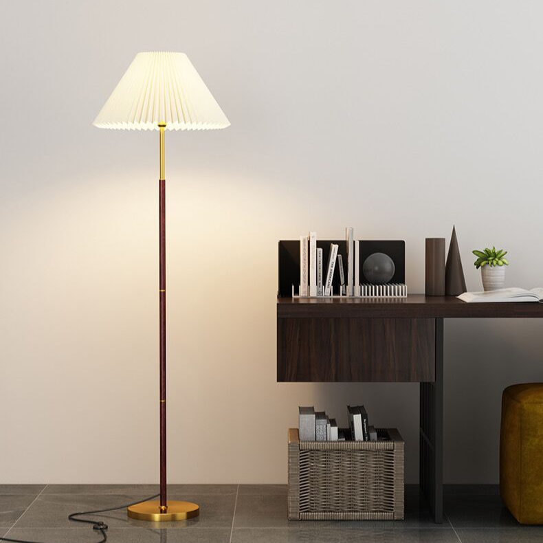 Lampadaire Origami Intemporel en Papier de Riz