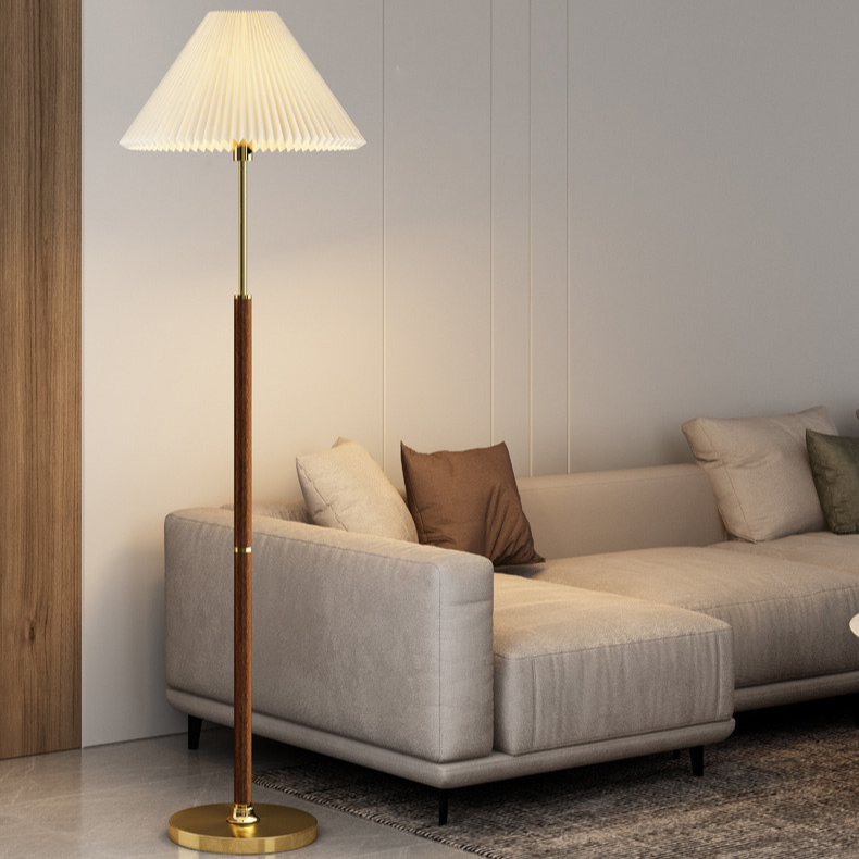 Lampadaire Origami Intemporel en Papier de Riz
