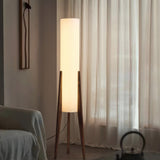 Lampadaire Noyer Sur Pied Bois Massif Épuré