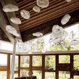 Suspension Luminaire Verre Nuage Soufflé