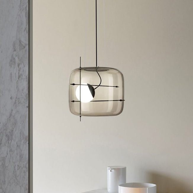 Suspension Luminaire Sphère Cubique En Verre