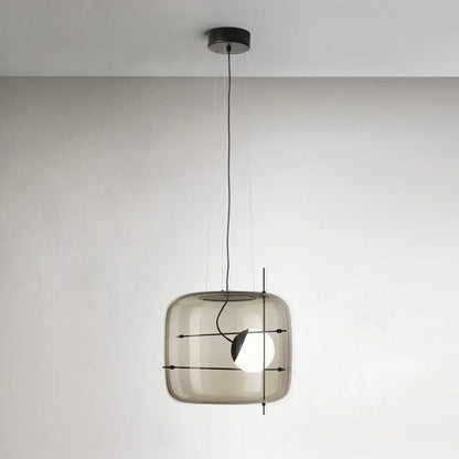 Suspension Luminaire Sphère Cubique En Verre
