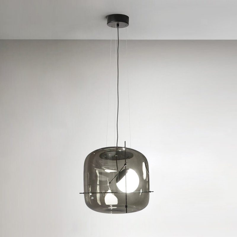 Suspension Luminaire Sphère Cubique En Verre