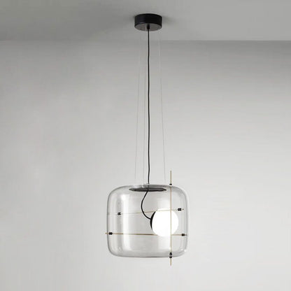 Suspension Luminaire Sphère Cubique En Verre