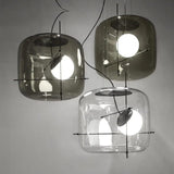 Suspension Luminaire Sphère Cubique En Verre