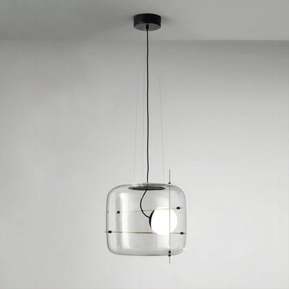 Suspension Luminaire Sphère Cubique En Verre