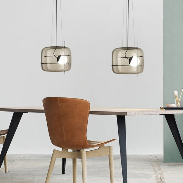 Suspension Luminaire Sphère Cubique En Verre