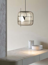 Suspension Luminaire Sphère Cubique En Verre
