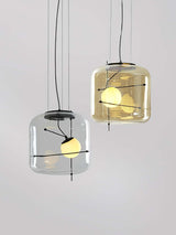 Suspension Luminaire Sphère Cubique En Verre