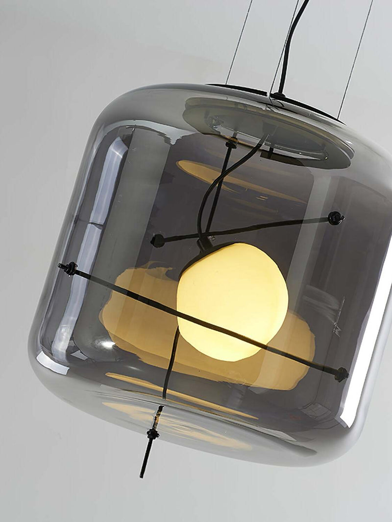Suspension Luminaire Sphère Cubique En Verre