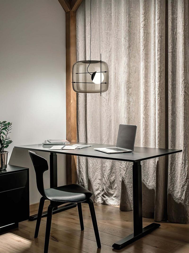 Suspension Luminaire Sphère Cubique En Verre