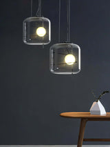 Suspension Luminaire Sphère Cubique En Verre