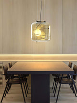 Suspension Luminaire Sphère Cubique En Verre