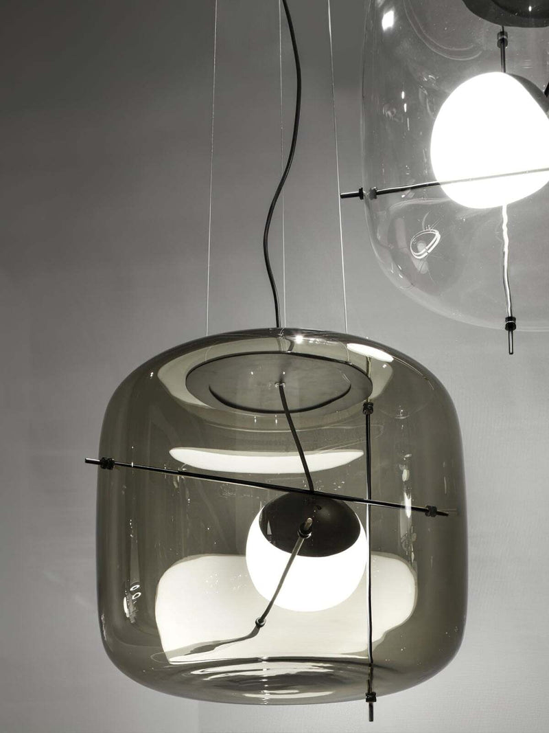 Suspension Luminaire Sphère Cubique En Verre