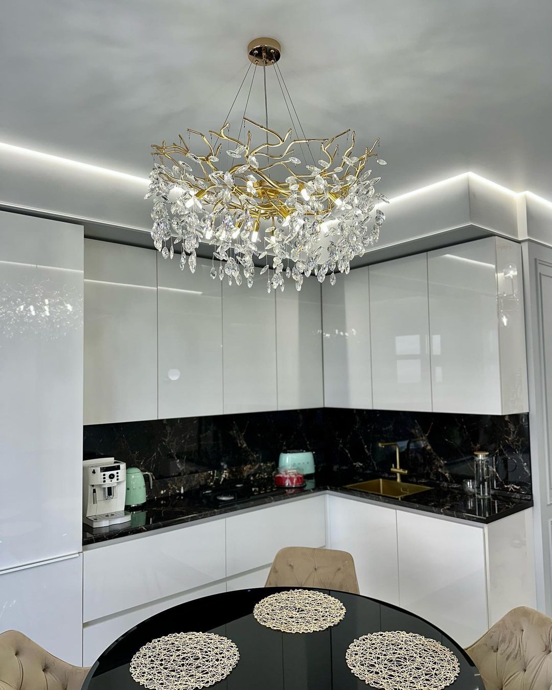 Lustre Cristal Style Français
